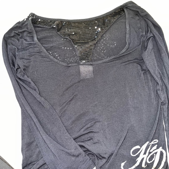 Harley Davidson long sleeve t-back top - Picture 8 of 14